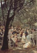 Max Liebermann Munich Beer Garden oil painting reproduction